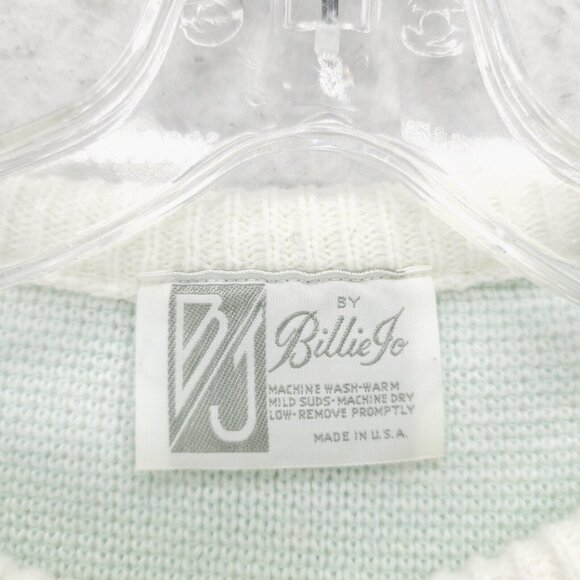 BILLIE JO Vintage Short Sleeve Sweater Knit Top Patterned Size Est. MEDIUM? - Picture 5 of 5